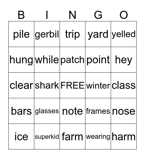 Watch Our, Ronald Morgan! Bingo Card