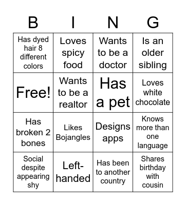 Get to Know Your Class - 3rd Block Bingo Card