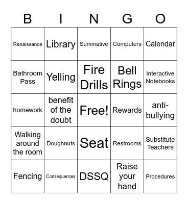 Social Studies Bingo Card