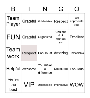 We will miss you Ashley!!! Bingo Card