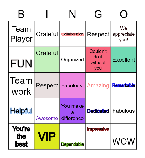 We will miss you Ashley!!! Bingo Card