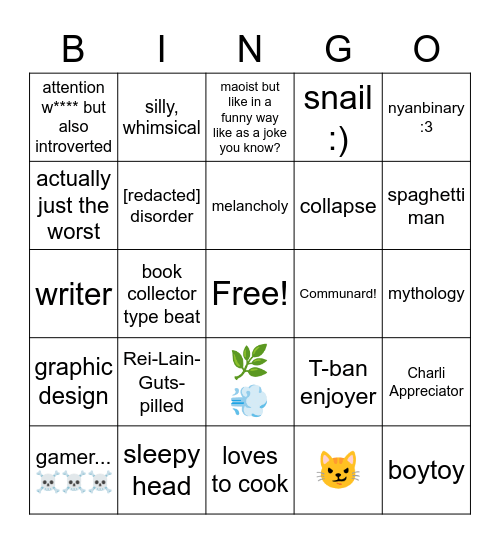 AndGeo Bingo Card