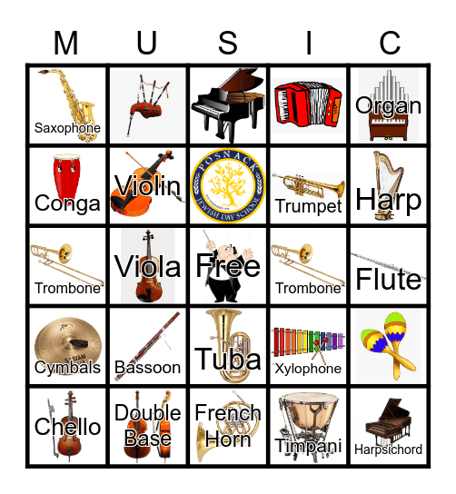 POSNACK SCHOOL MUSIC Bingo Card