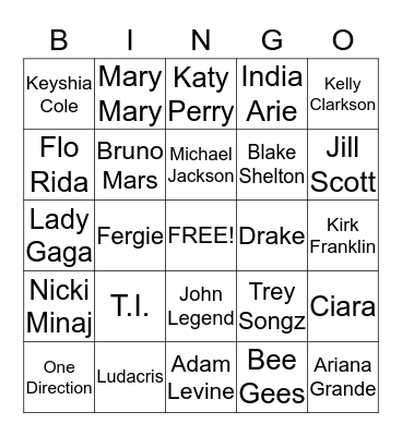 Read to the Rhythm Bingo Card