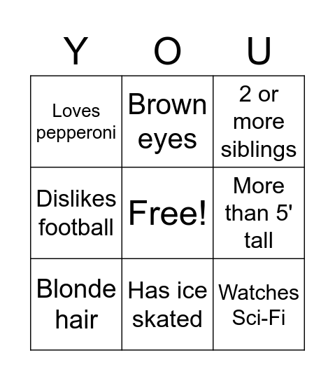 Boolean Bingo Card