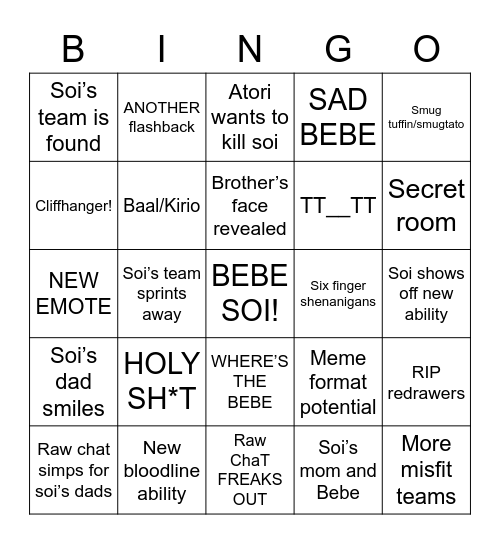 2022’s first bingo! Bingo Card
