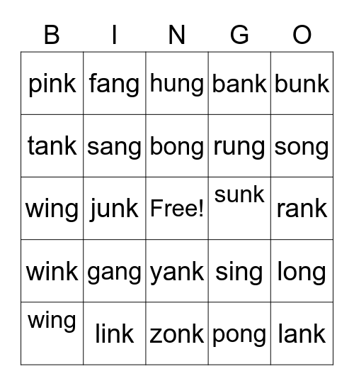 Welded Sounds Bingo Card