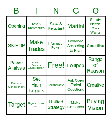 DRQ Bingo Card