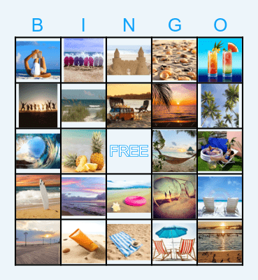 McYP Beach Vacation Bingo Card