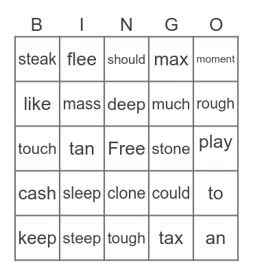 fun game Bingo Card