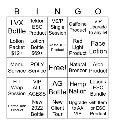 Image Sun 2022 Bingo Card