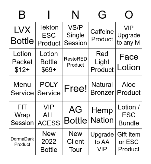 Image Sun 2022 Bingo Card