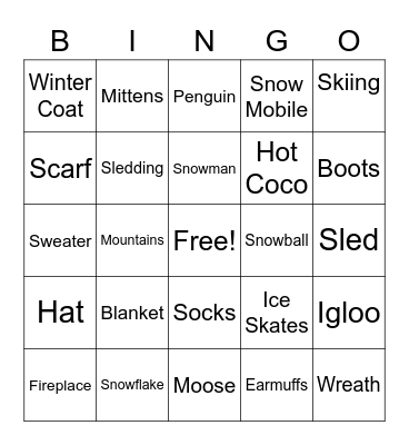 WINTER BINGO Card