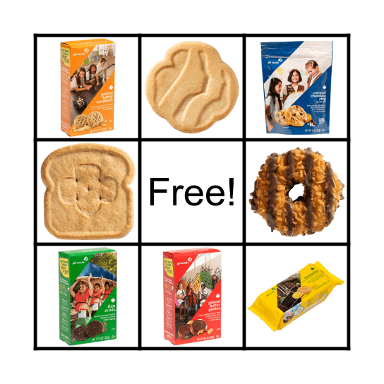 Cookie Bingo Card