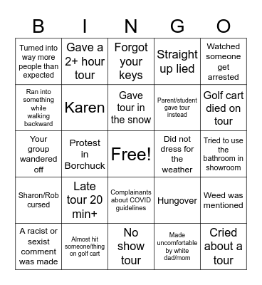 Expedition Leaders Bingo! Spring 2022 Bingo Card