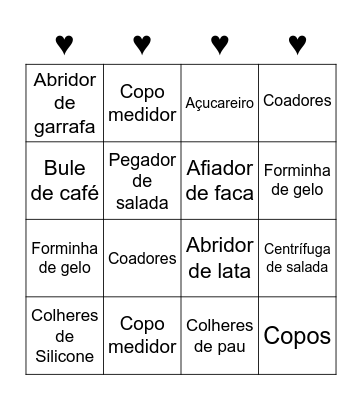 Chá da Dayse Bingo Card