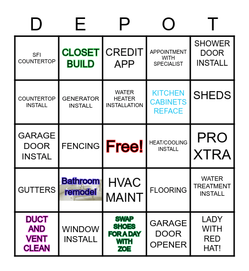 DEPOT BINGO Card