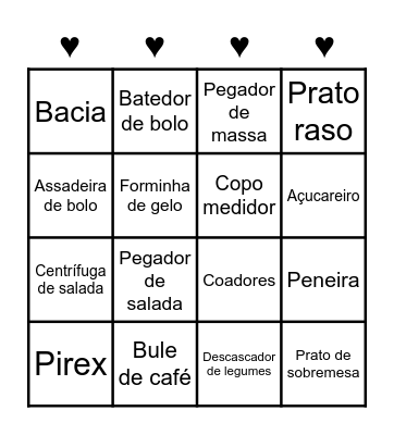 Chá da Dayse Bingo Card