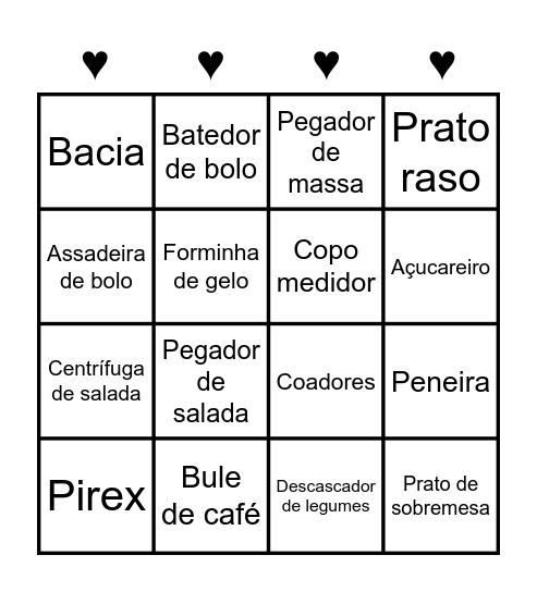 Chá da Dayse Bingo Card