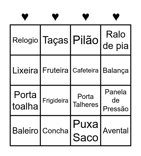 Chá da Dayse Bingo Card