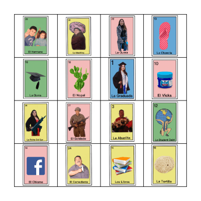 Jojo's Loteria Bingo Card