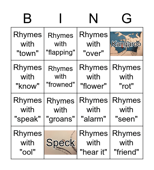 Horton Hears a Who Vocab Bingo Card