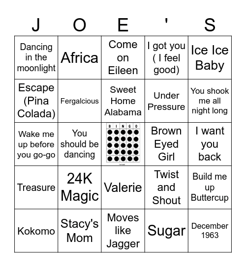 Cover All Bingo Card