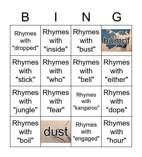 Horton Hears a Who Vocab Bingo Card