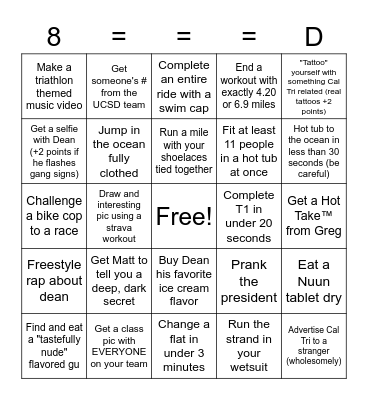 Fall Camp Bingo Card