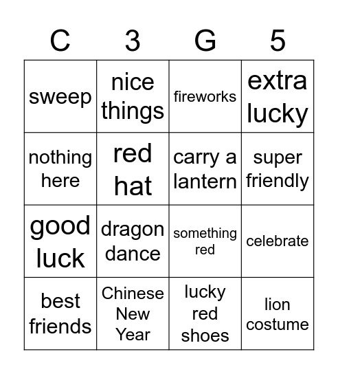 BINGO Card