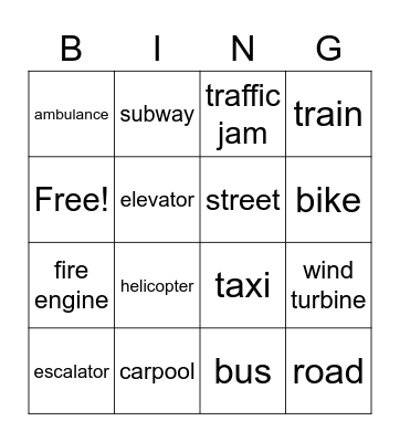 Unit 10 - Revision Bingo Card