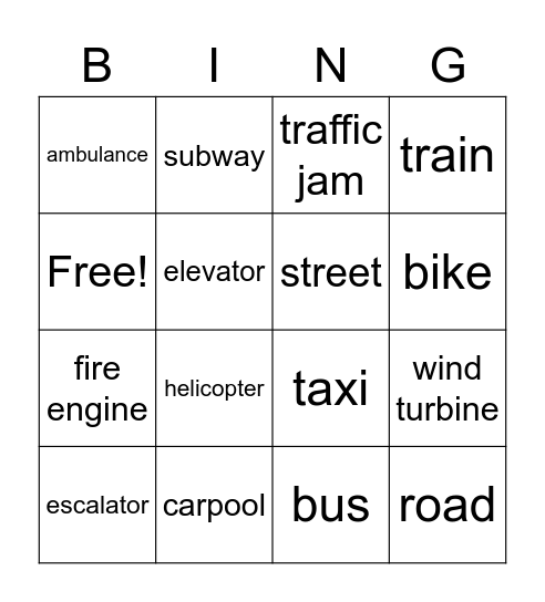 Unit 10 - Revision Bingo Card