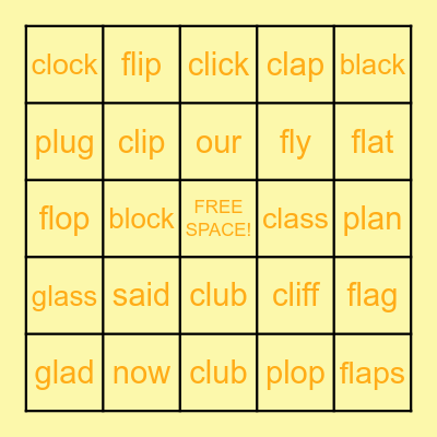 Letterland - Unit 12 Bingo Card