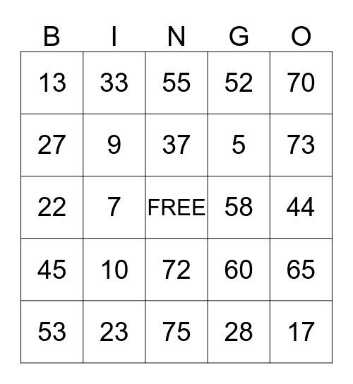 HAPPY NEW YEAR Bingo Card