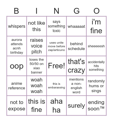 alexlilacs' birthday bingo Card