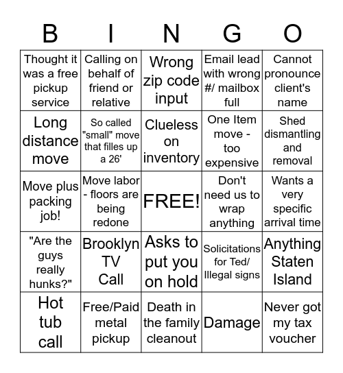 SALES AND LOYALTY CENTER Bingo Card