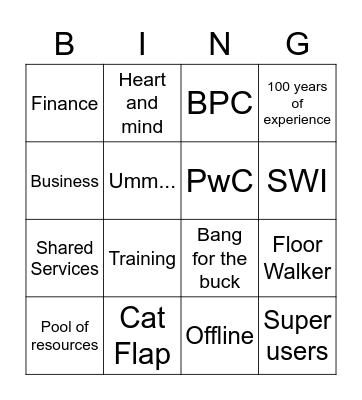 BCM BINGO Card