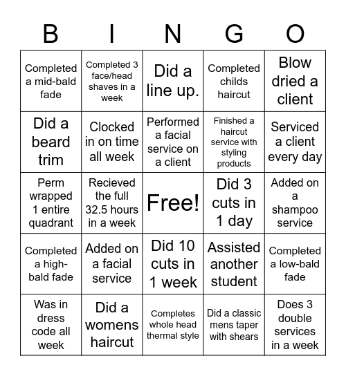 BSP Clinic Floor Bingo Card