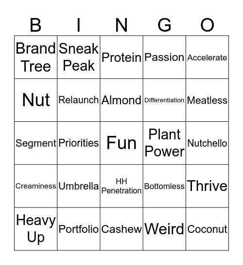 Silk Bingo Card