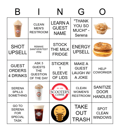 SCOOTER'S BINGO Card