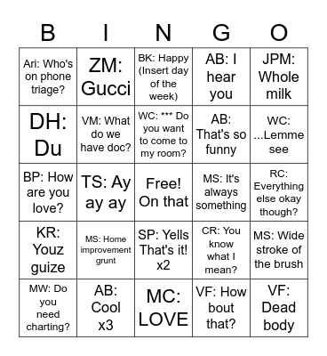 BINGO Card