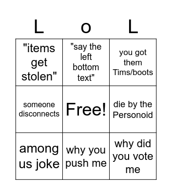 first class trouble Bingo Card