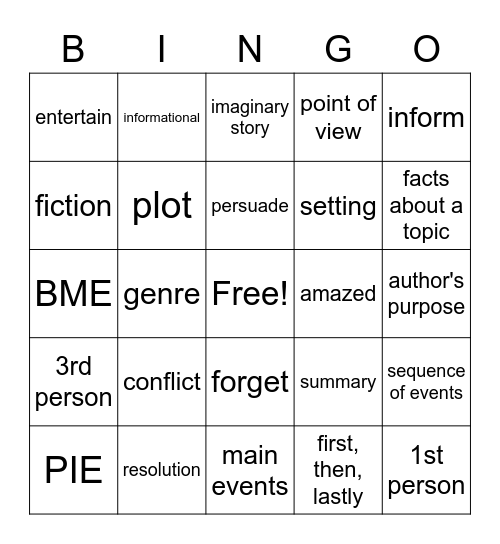 Get it Together, Reading Crew! Bingo Card