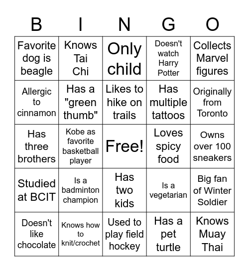 eSafety Team Bingo Card