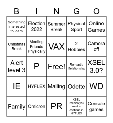 Kumustahan Bingo Card