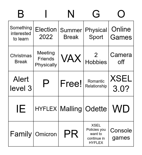 Kumustahan Bingo Card