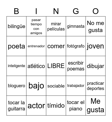 Review Bingo Card