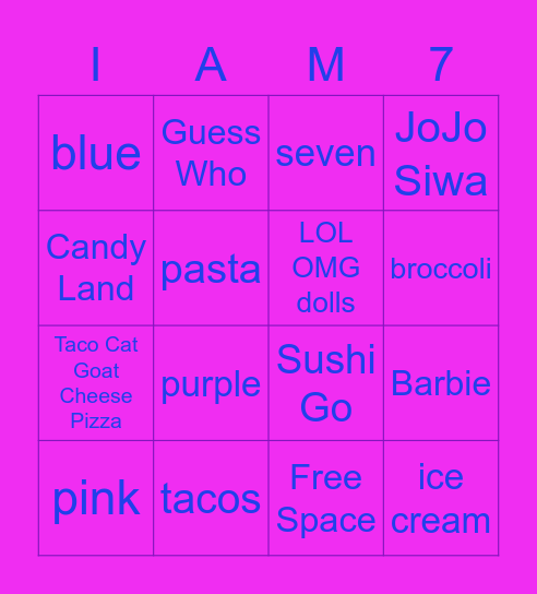 Alison's Birthday Bingo! Bingo Card