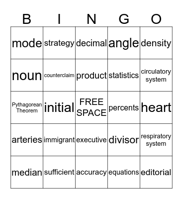 Bingo Card