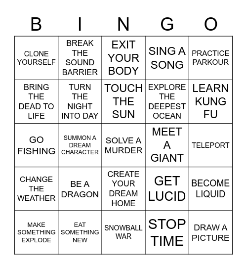 OmniLucid Bingo Card